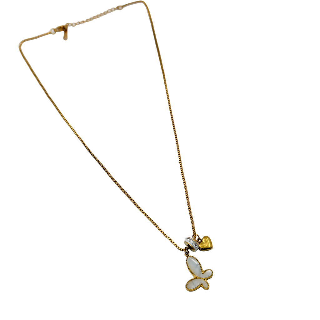 Butterfly Charm Gold Necklace