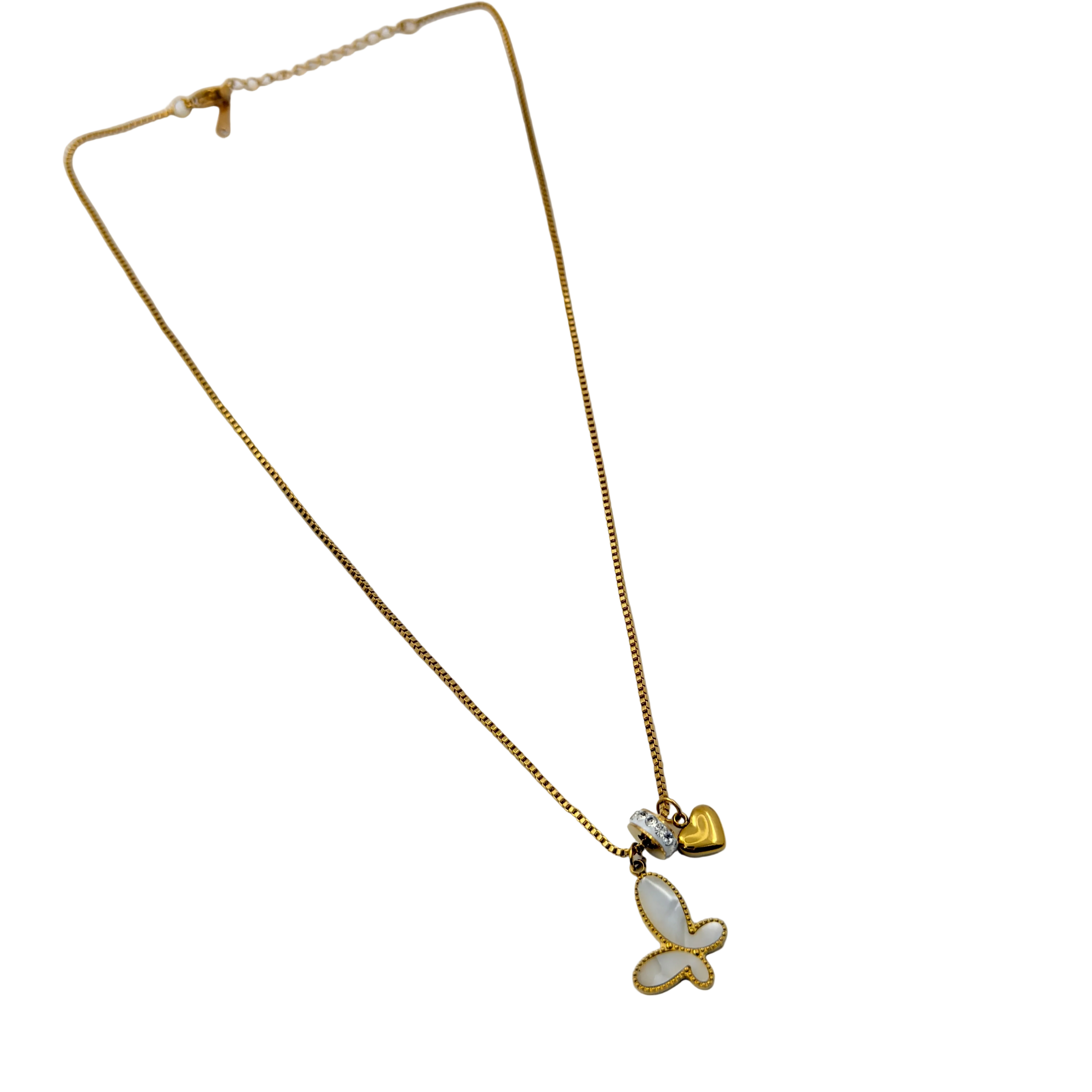 Butterfly Charm Gold Necklace