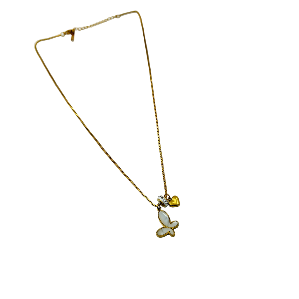 Butterfly Charm Gold Necklace