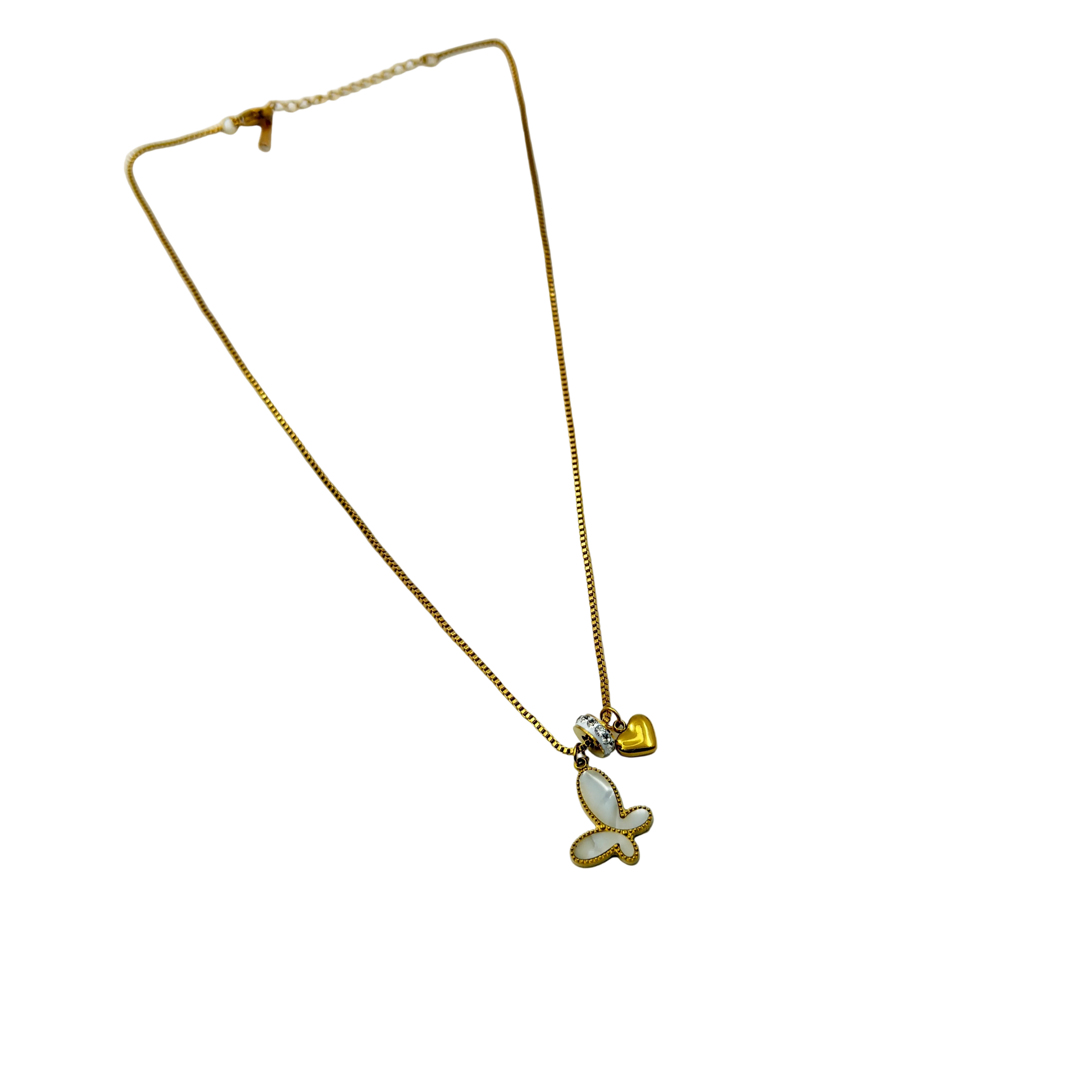 Butterfly Charm Gold Necklace