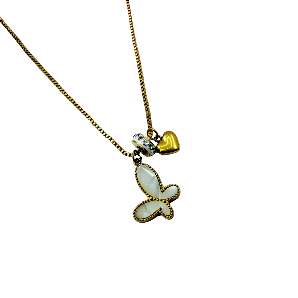 Butterfly Charm Gold Necklace