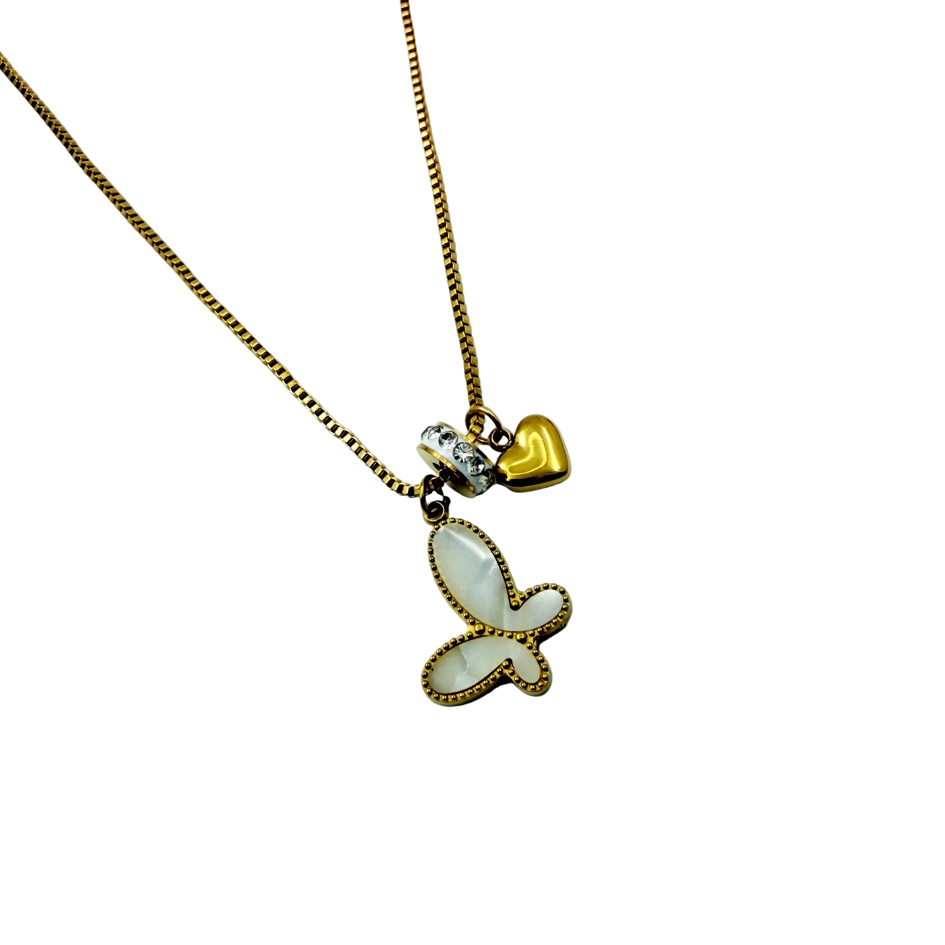 Butterfly Charm Gold Necklace