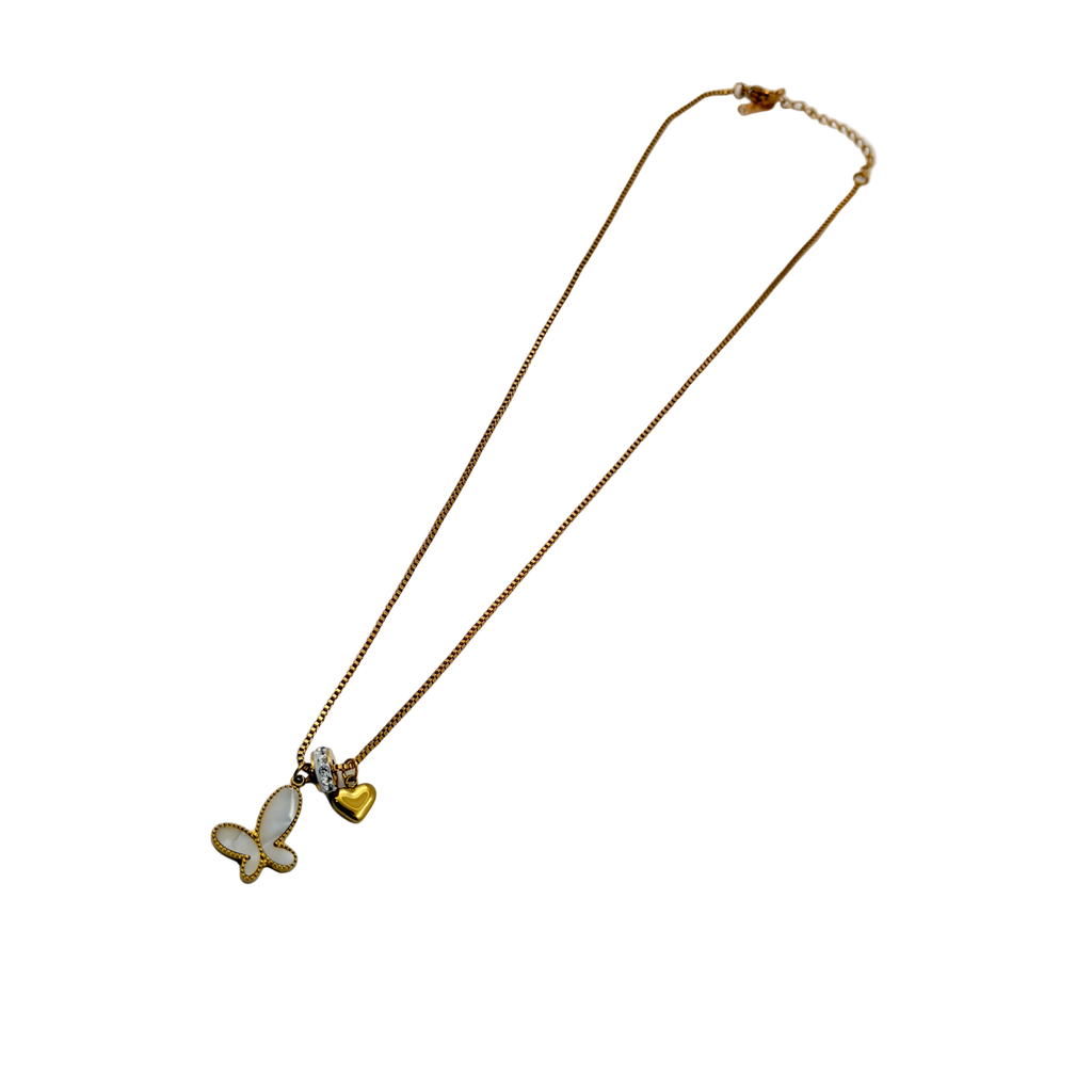 Butterfly Charm Gold Necklace