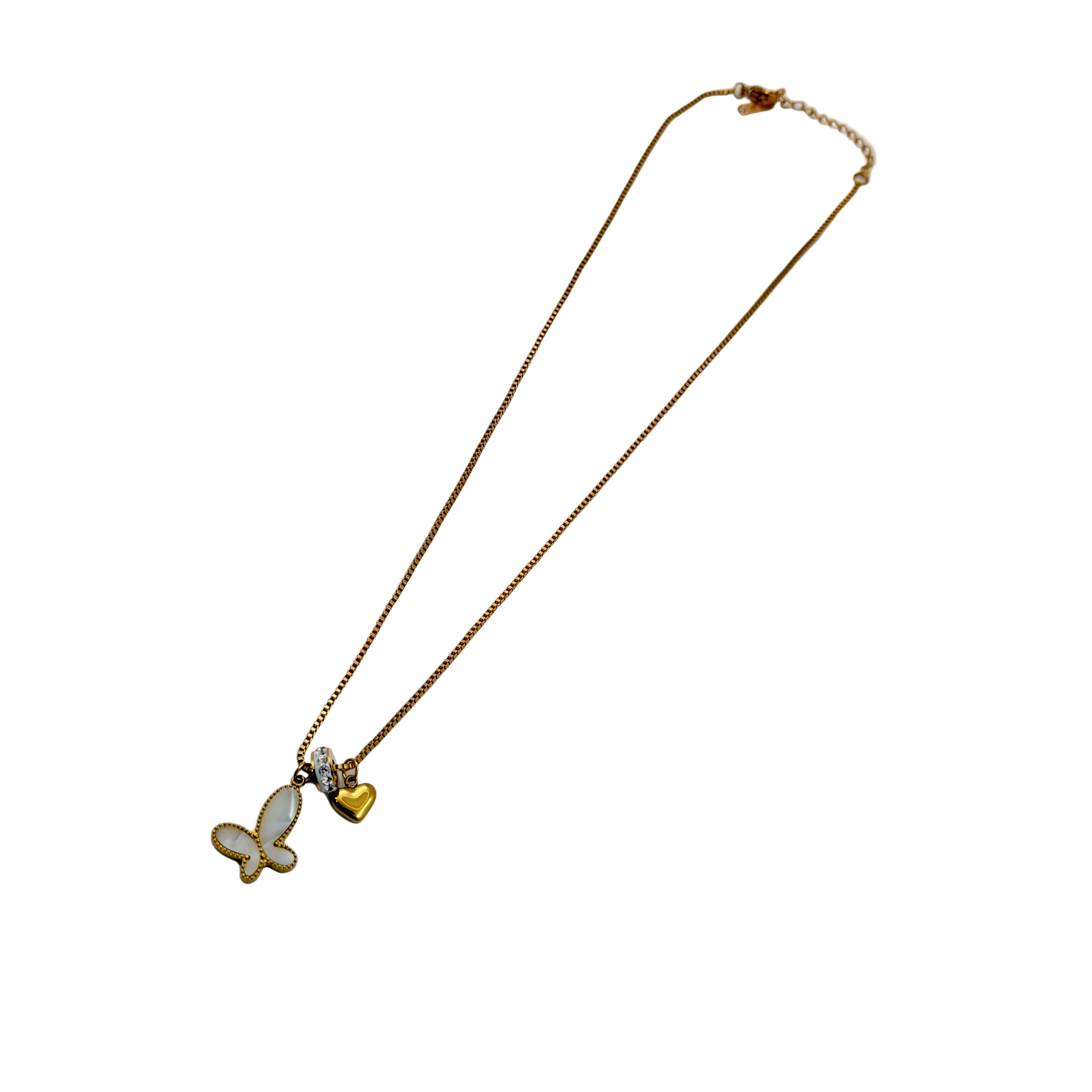Butterfly Charm Gold Necklace