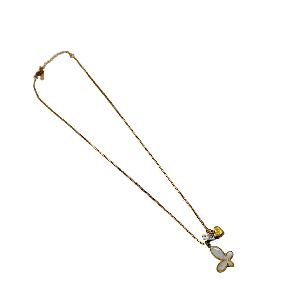 Butterfly Charm Gold Necklace