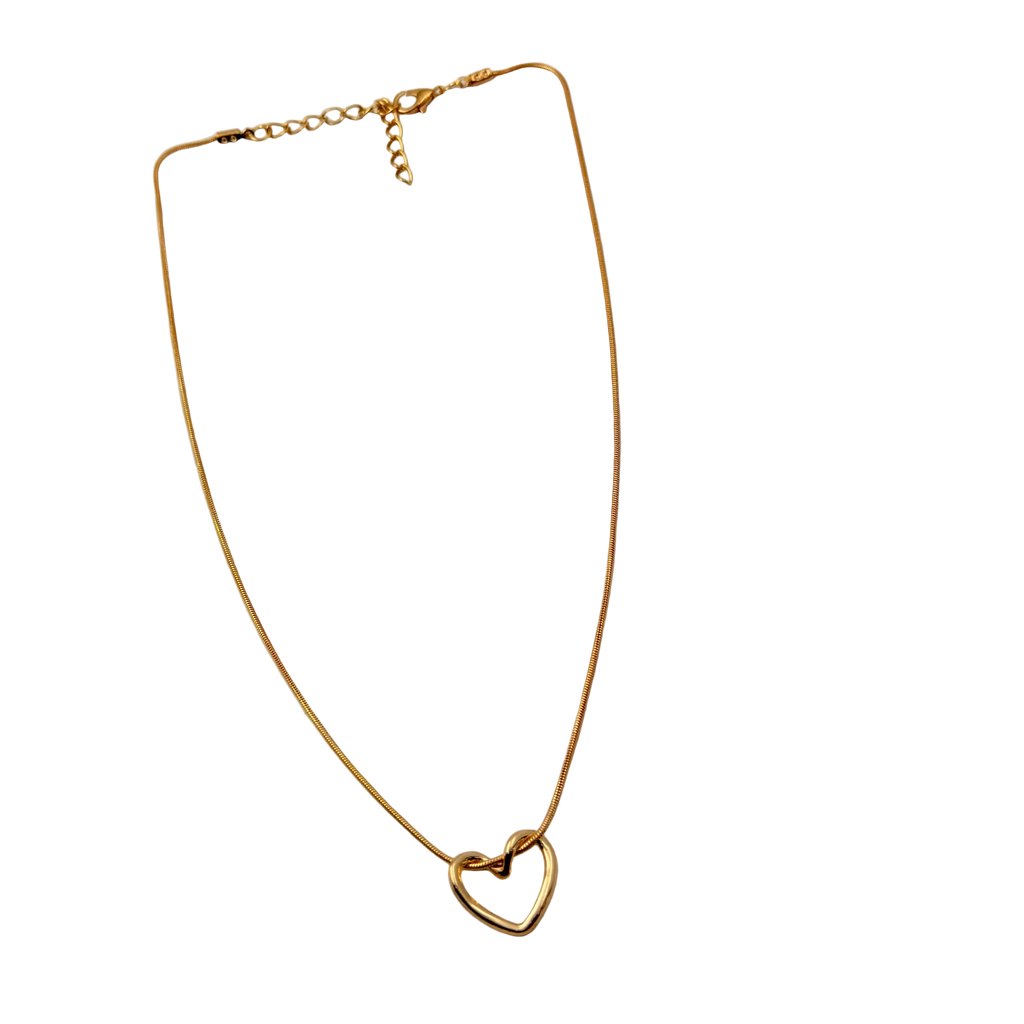 Minimal Open Heart Gold Necklace