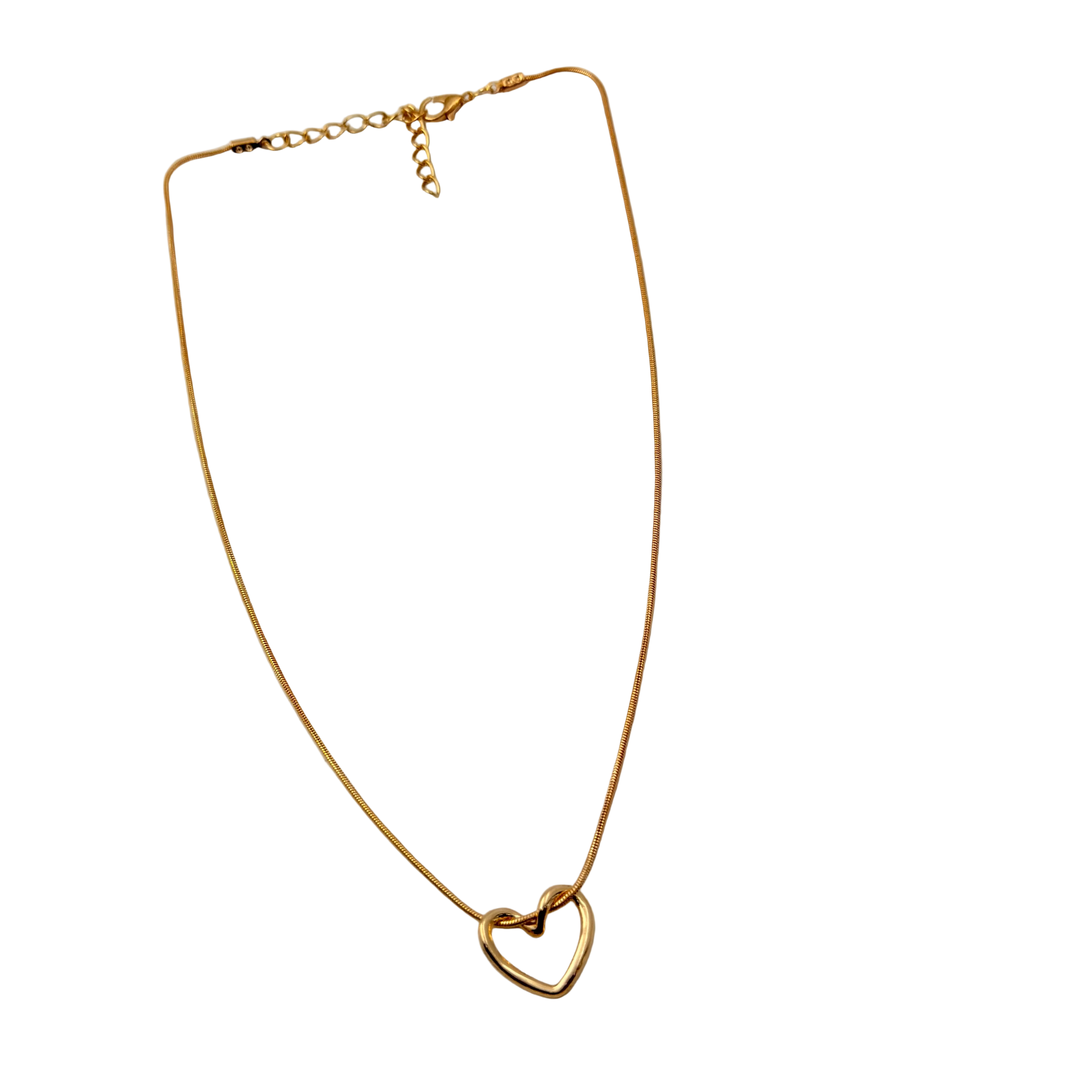 Minimal Open Heart Gold Necklace