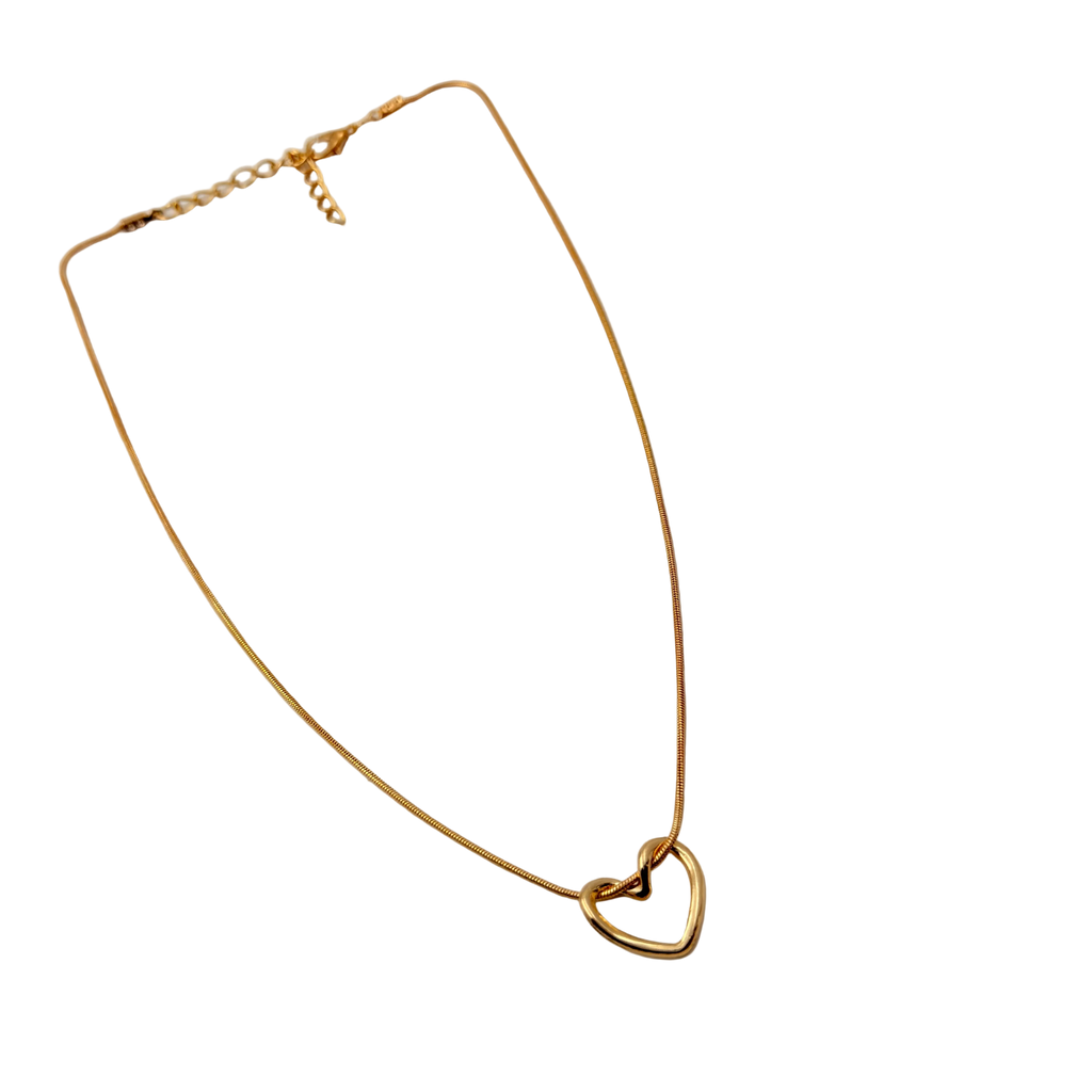 Minimal Open Heart Gold Necklace
