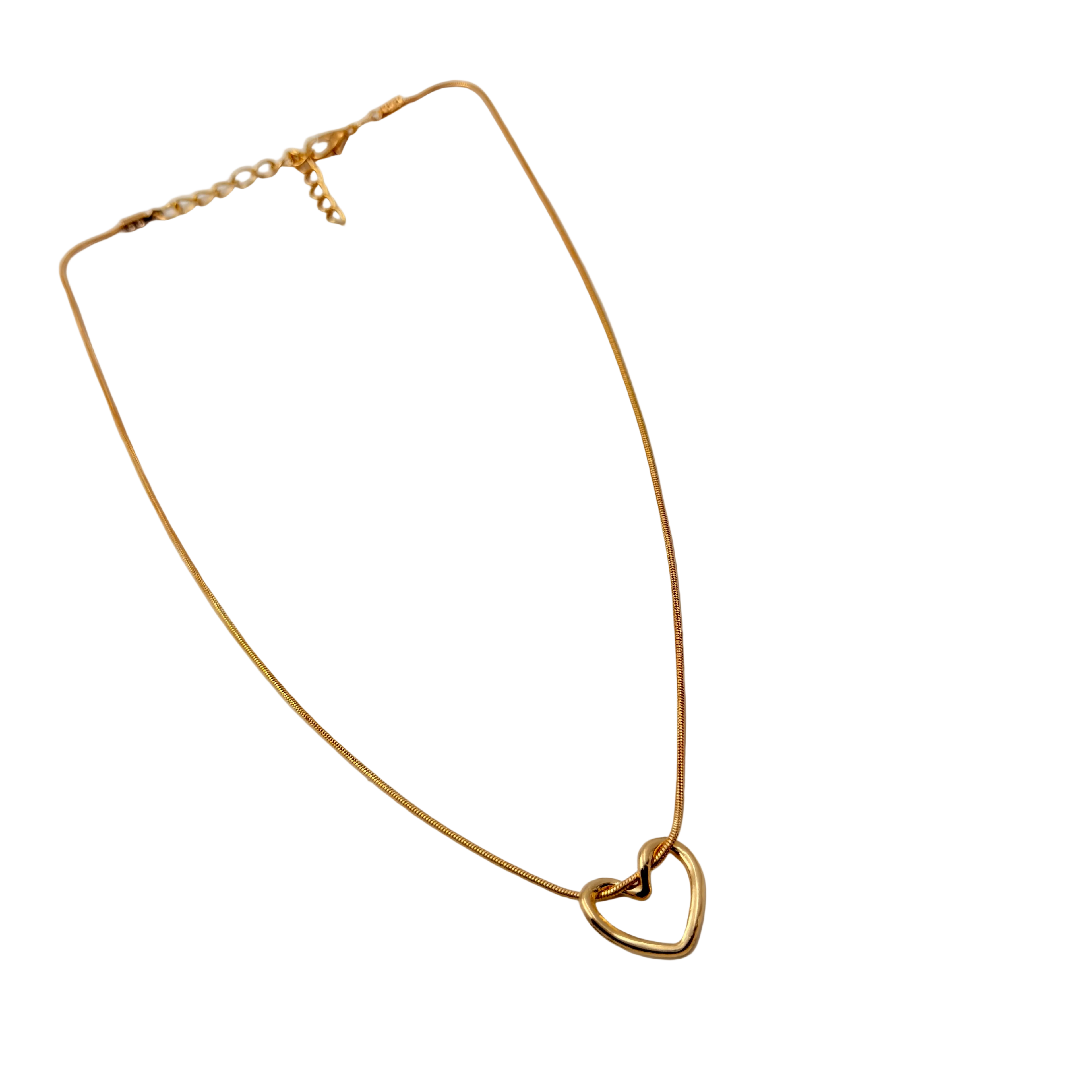 Minimal Open Heart Gold Necklace