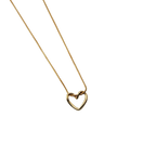 Minimal Open Heart Gold Necklace