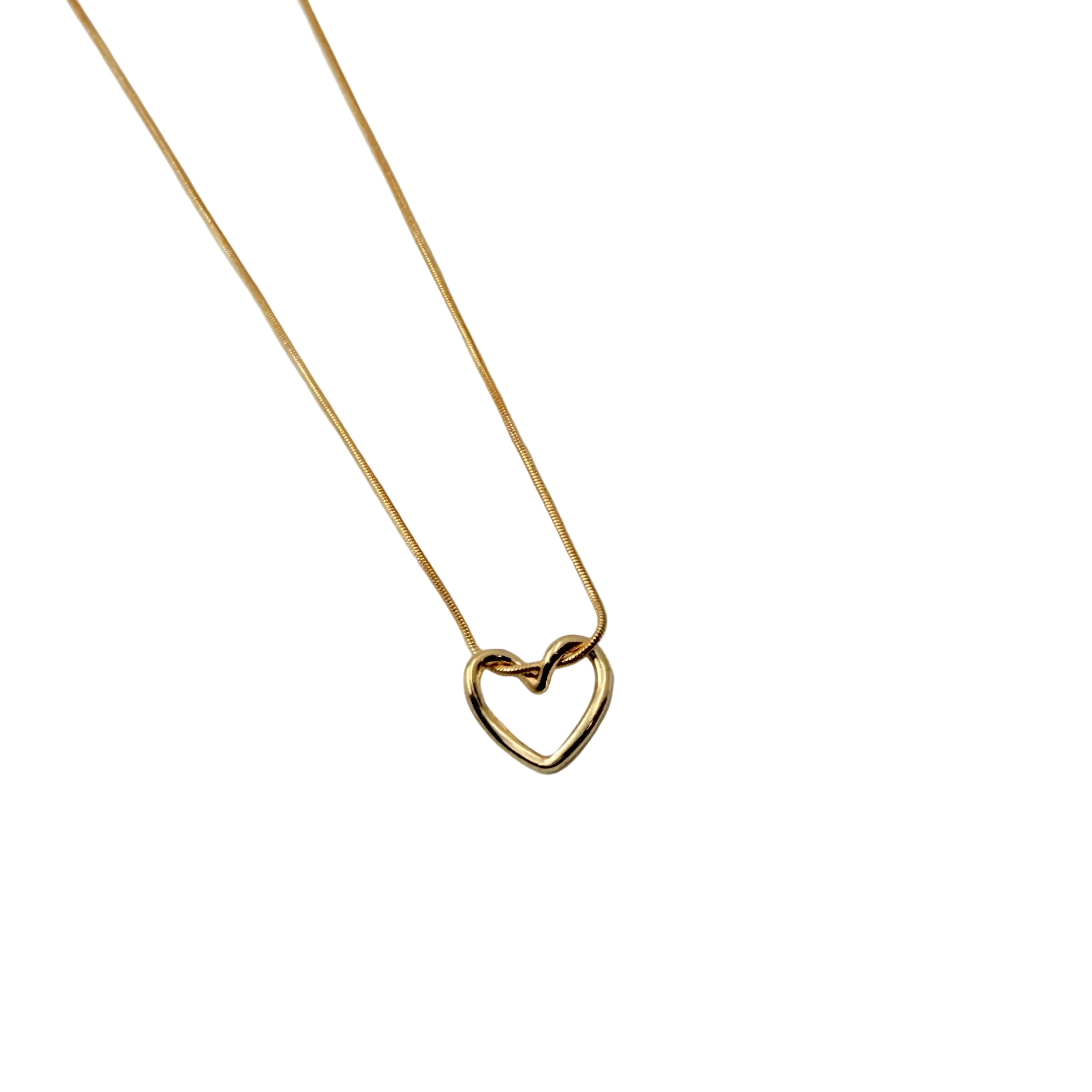 Minimal Open Heart Gold Necklace