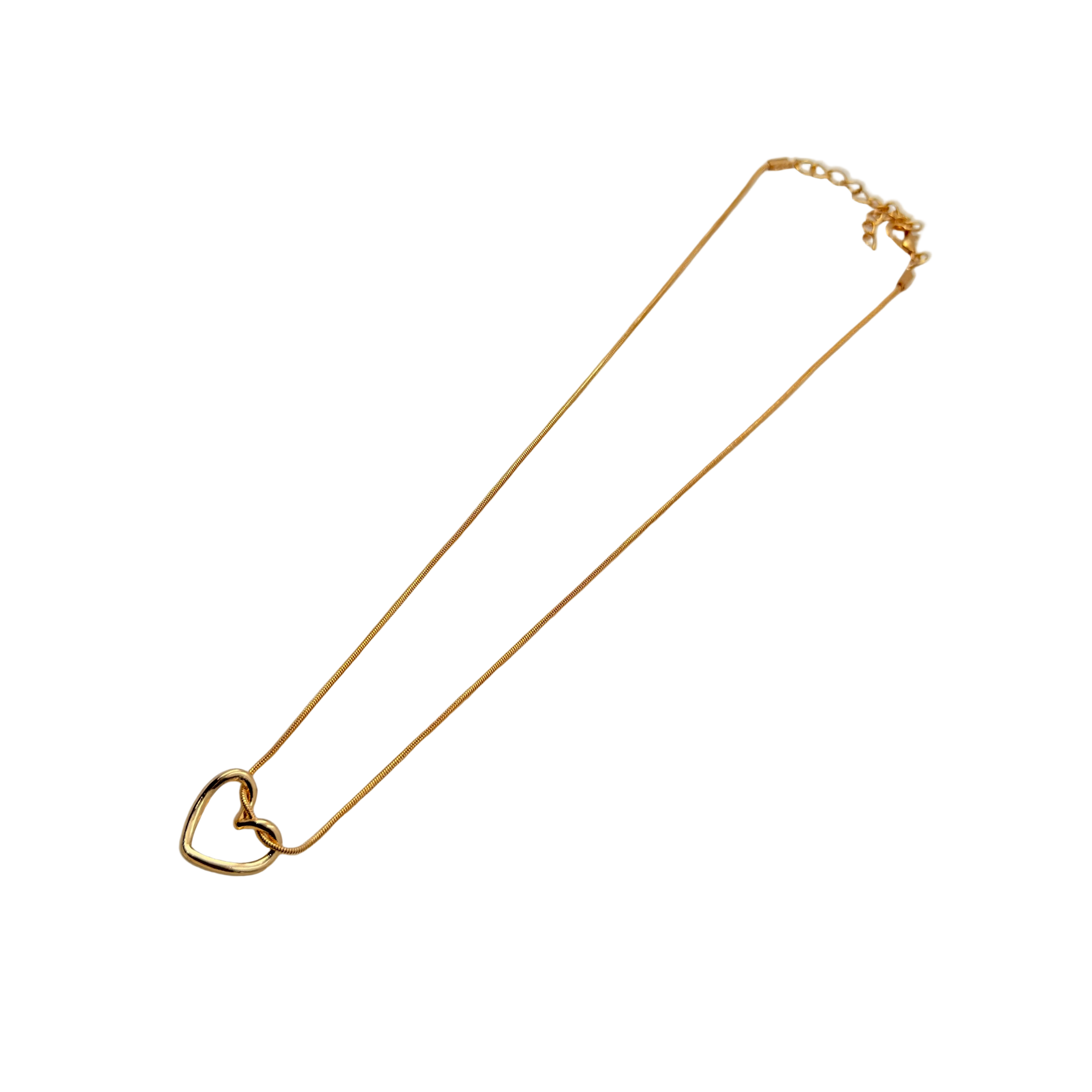 Minimal Open Heart Gold Necklace