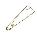 Butterfly Layered Crystal Gold Necklace