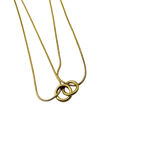 Interlocked Rings Gold Necklace