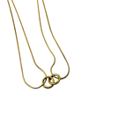 Interlocked Rings Gold Necklace