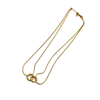 Interlocked Rings Gold Necklace