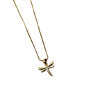 Minimal Dragonfly Gold Necklace