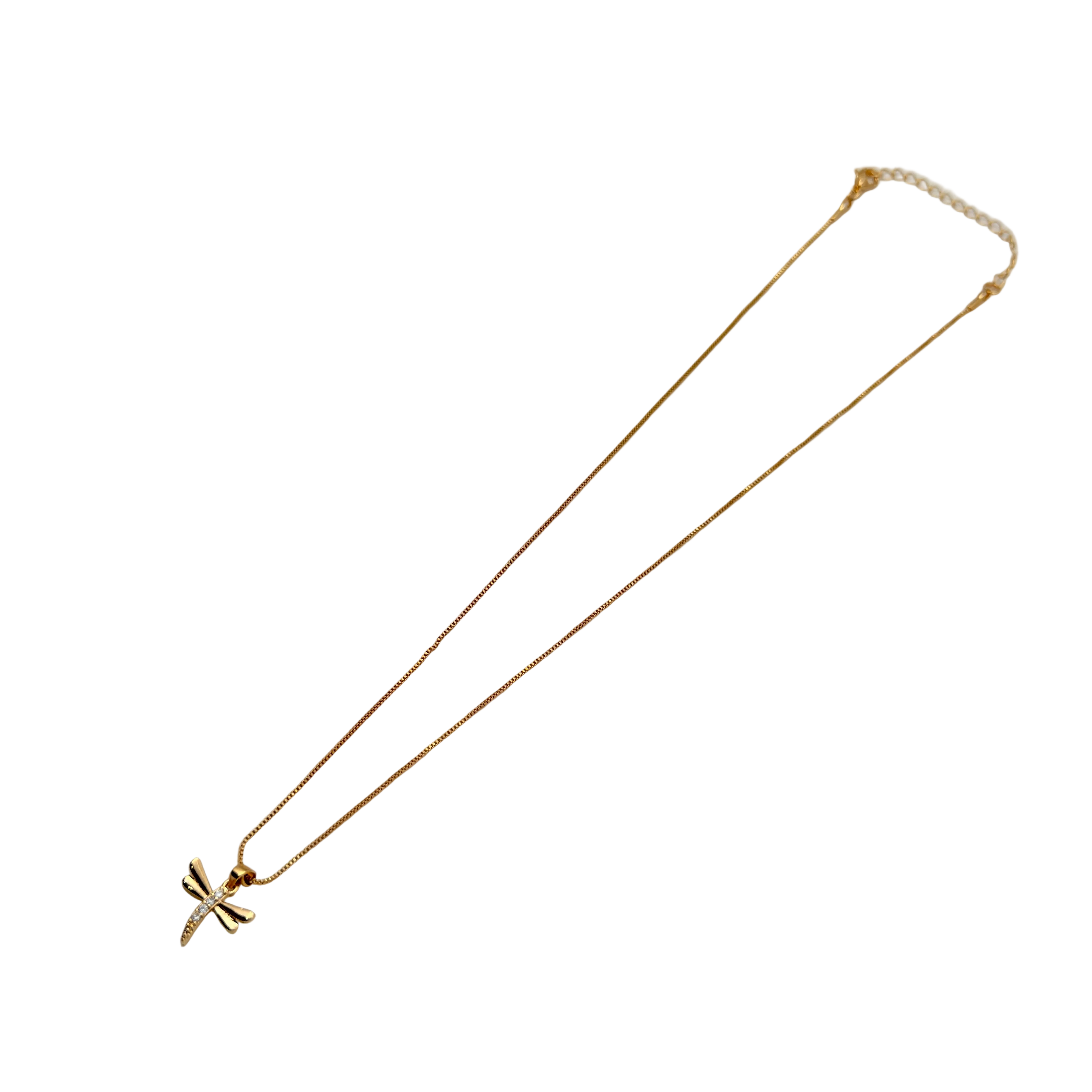 Minimal Dragonfly Gold Necklace