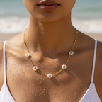 Pearl Blossom Gold Necklace