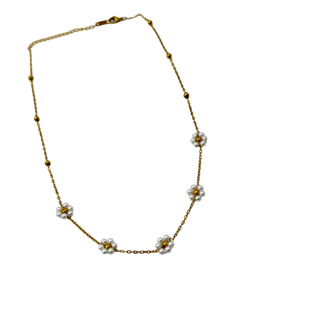 Pearl Blossom Gold Necklace