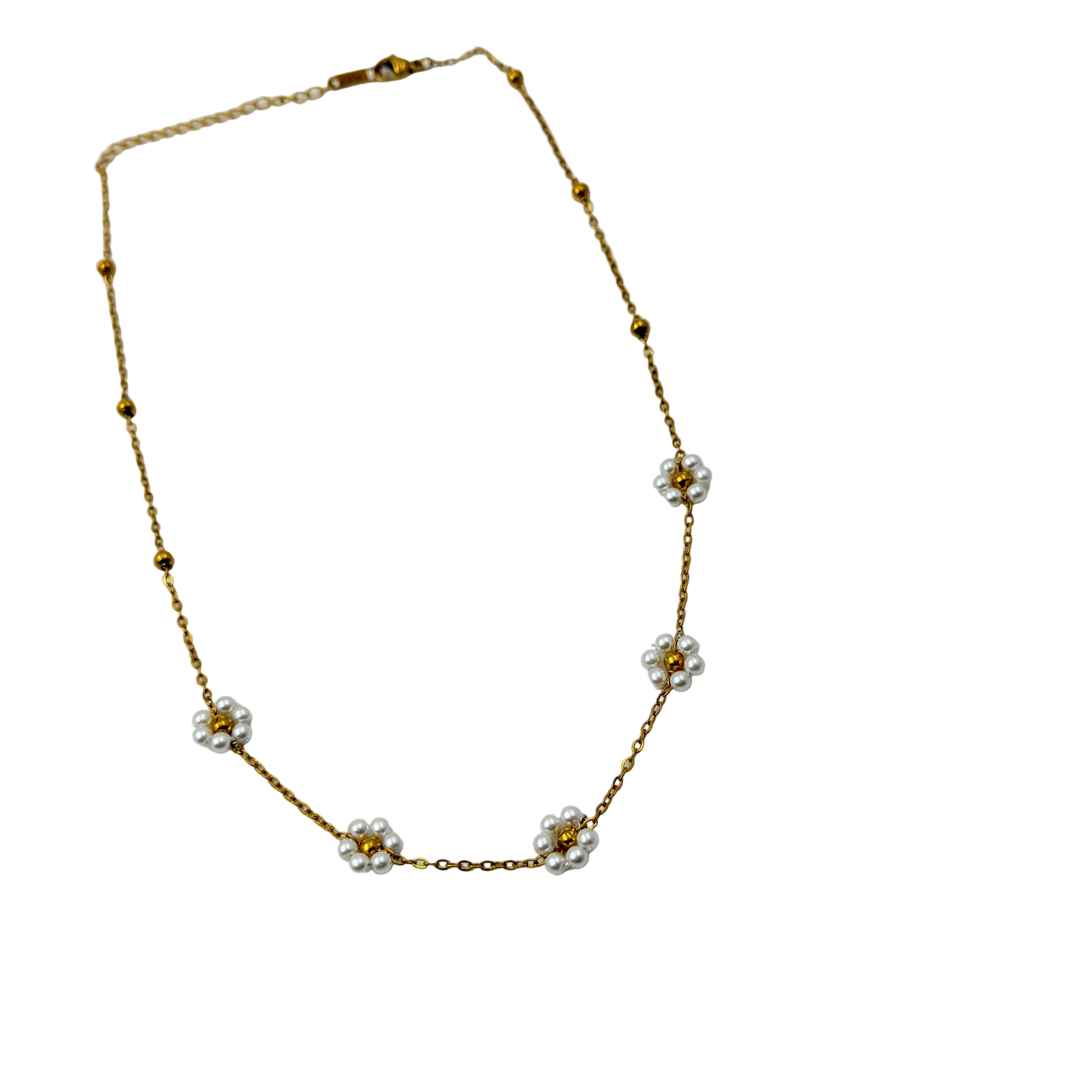 Pearl Blossom Gold Necklace