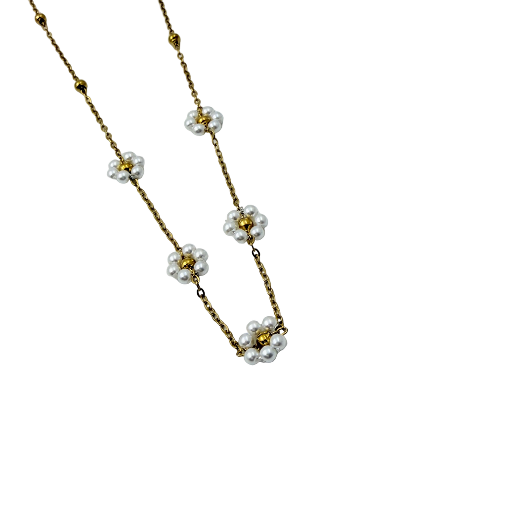 Pearl Blossom Gold Necklace