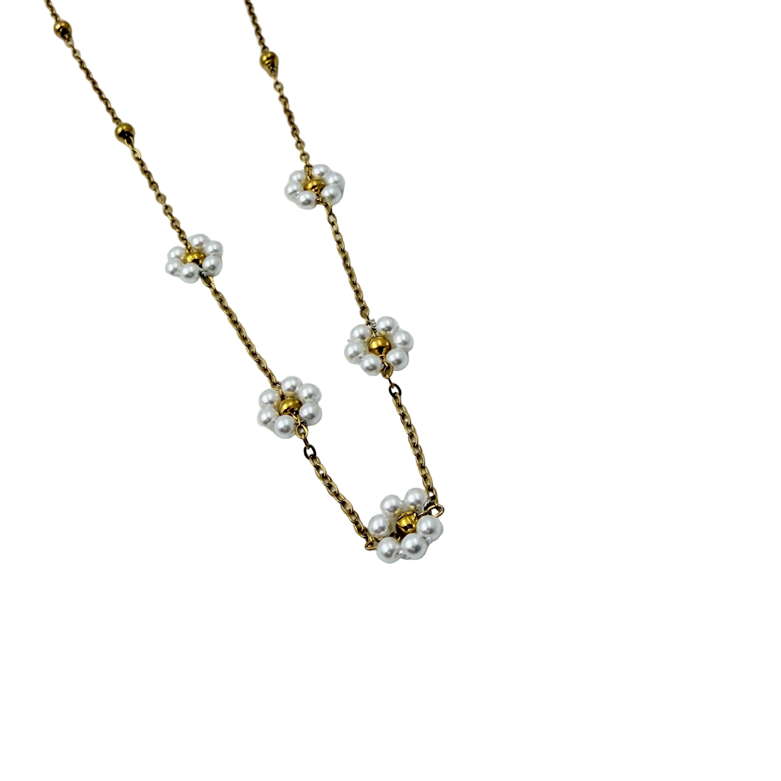 Pearl Blossom Gold Necklace