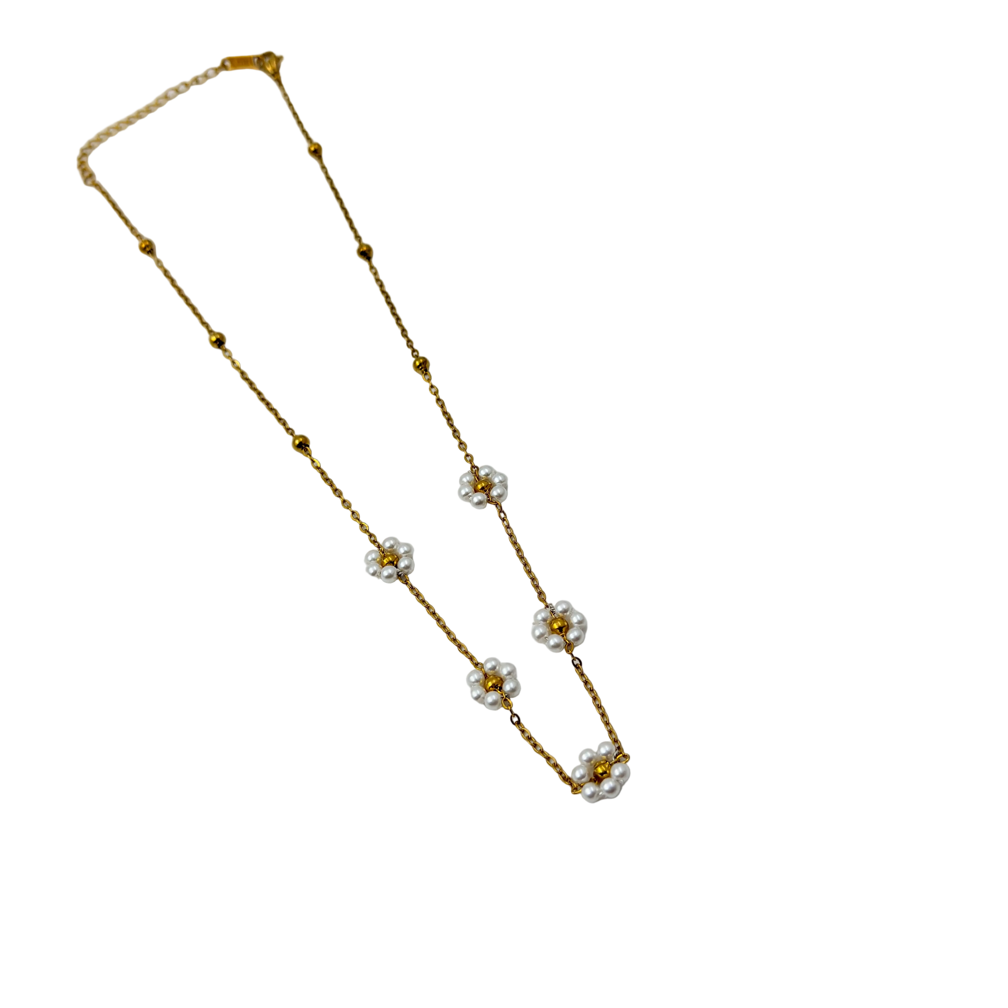 Pearl Blossom Gold Necklace