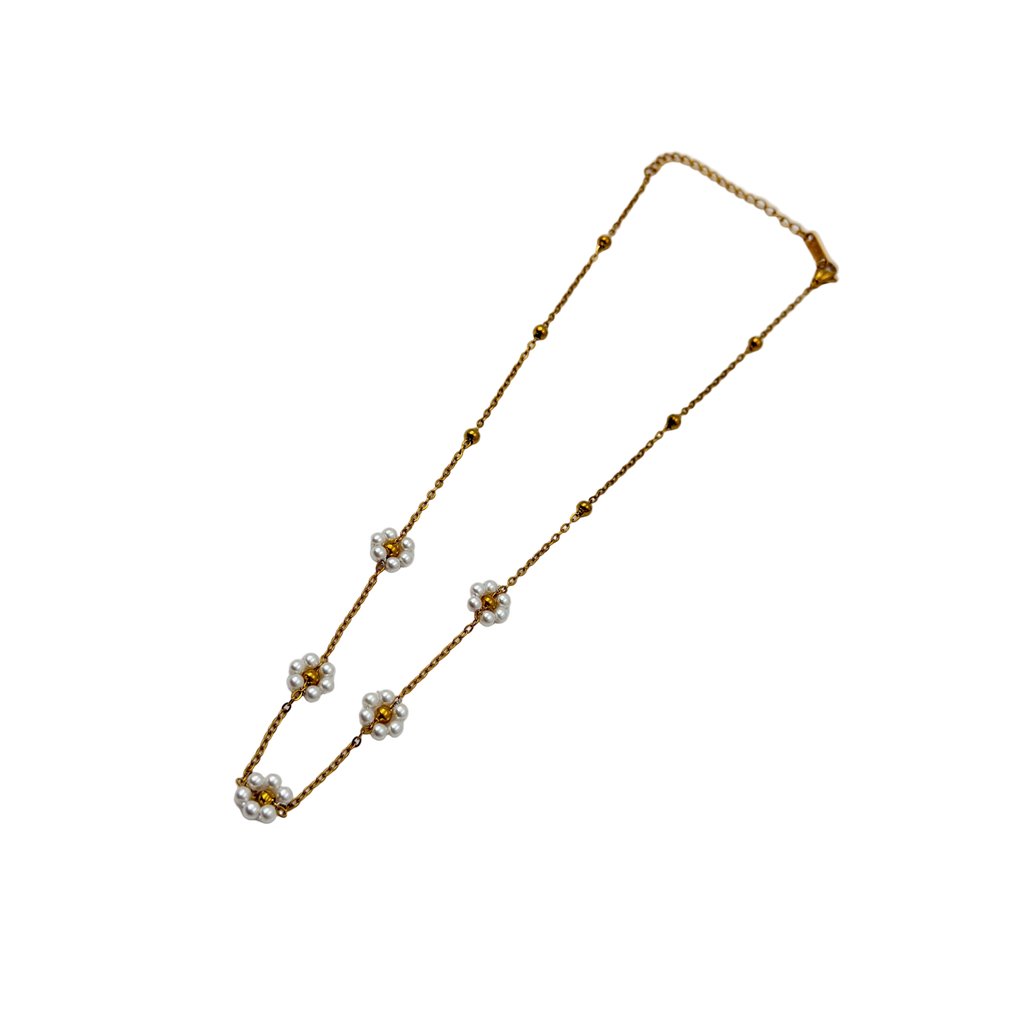 Pearl Blossom Gold Necklace