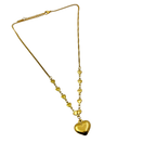 Golden Heart Cascade Necklace