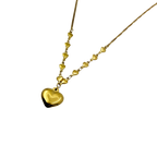 Golden Heart Cascade Necklace