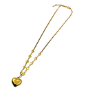 Golden Heart Cascade Necklace