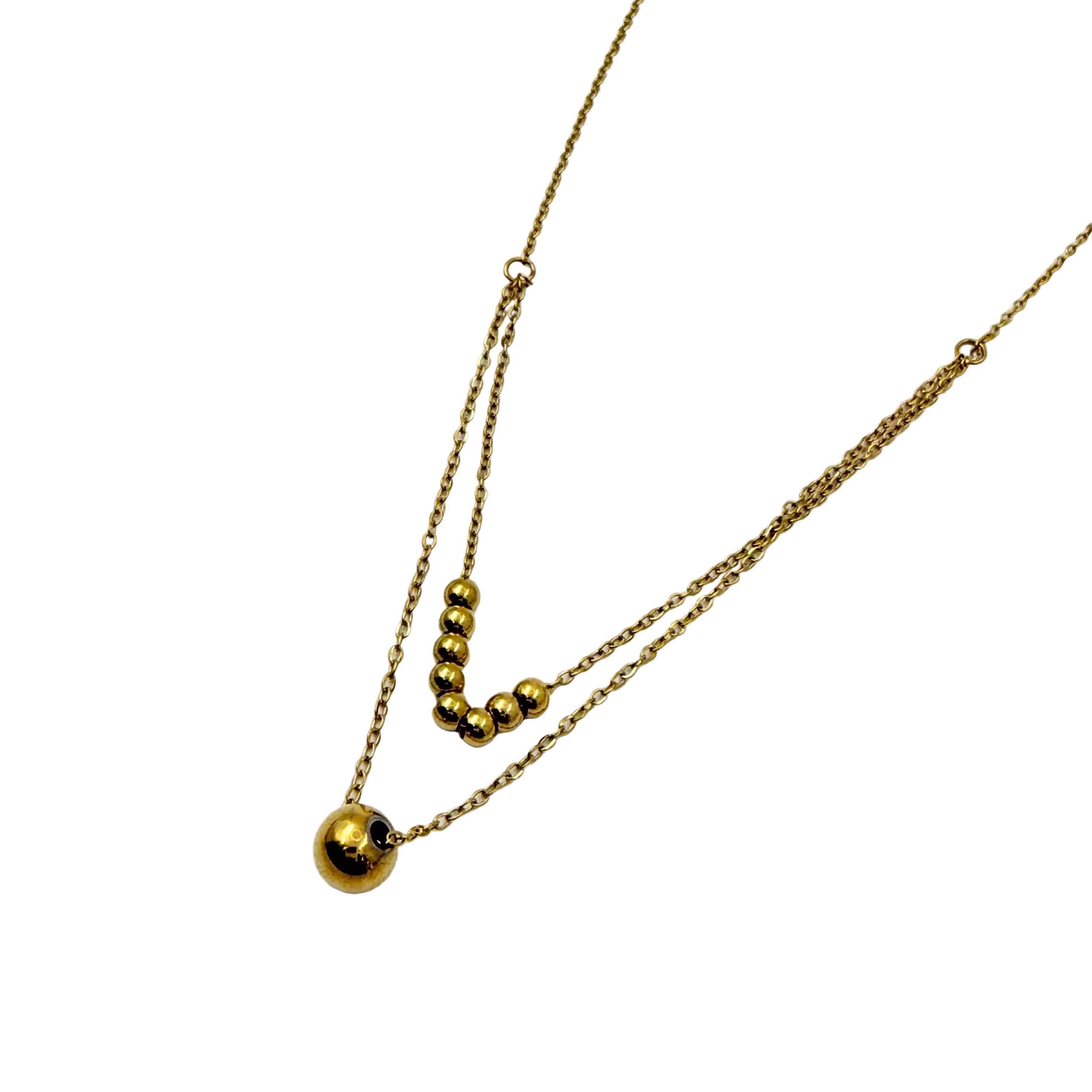 Golden Orbit Layered Necklace