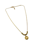 Golden Halo Bead Necklace