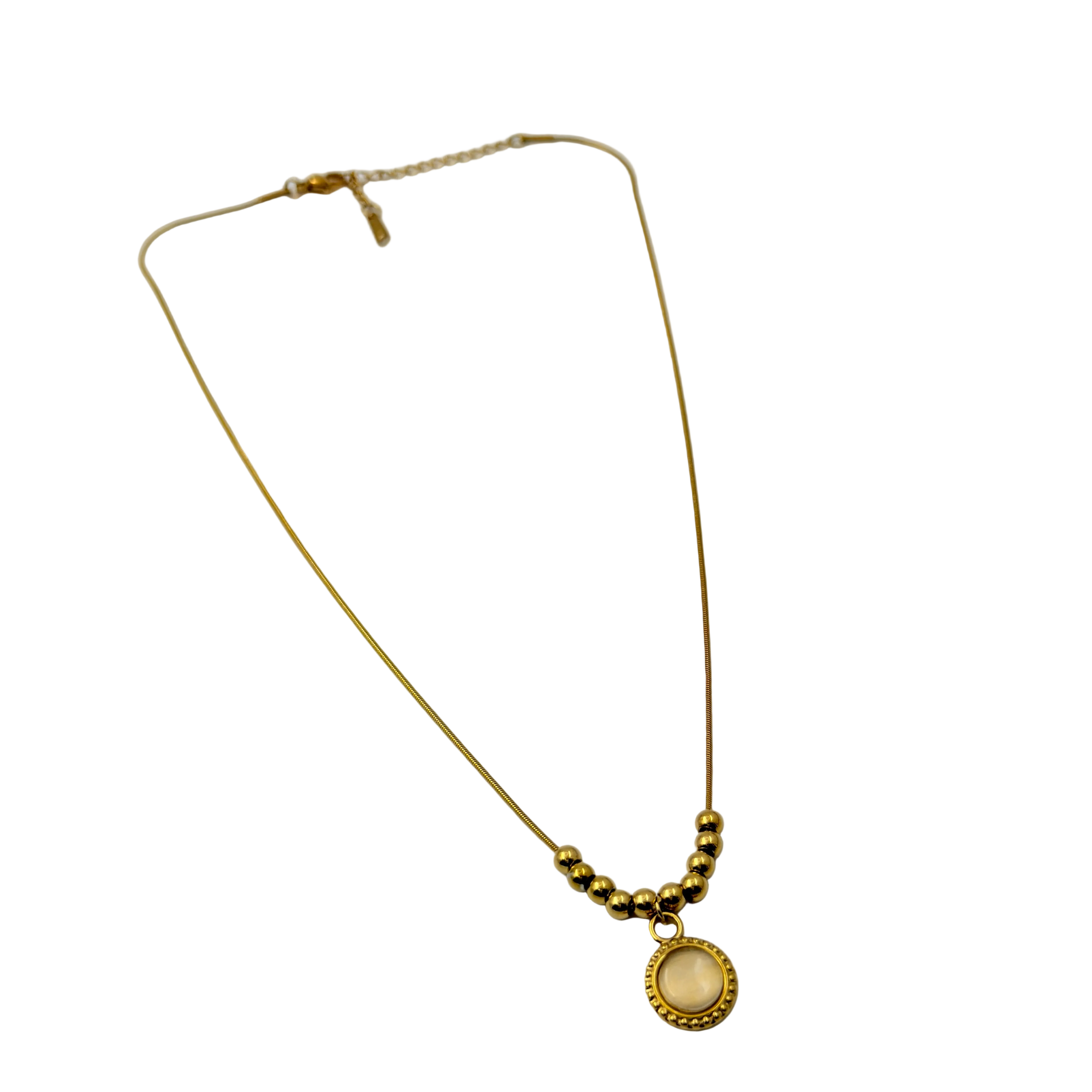 Golden Halo Bead Necklace