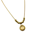 Golden Halo Bead Necklace