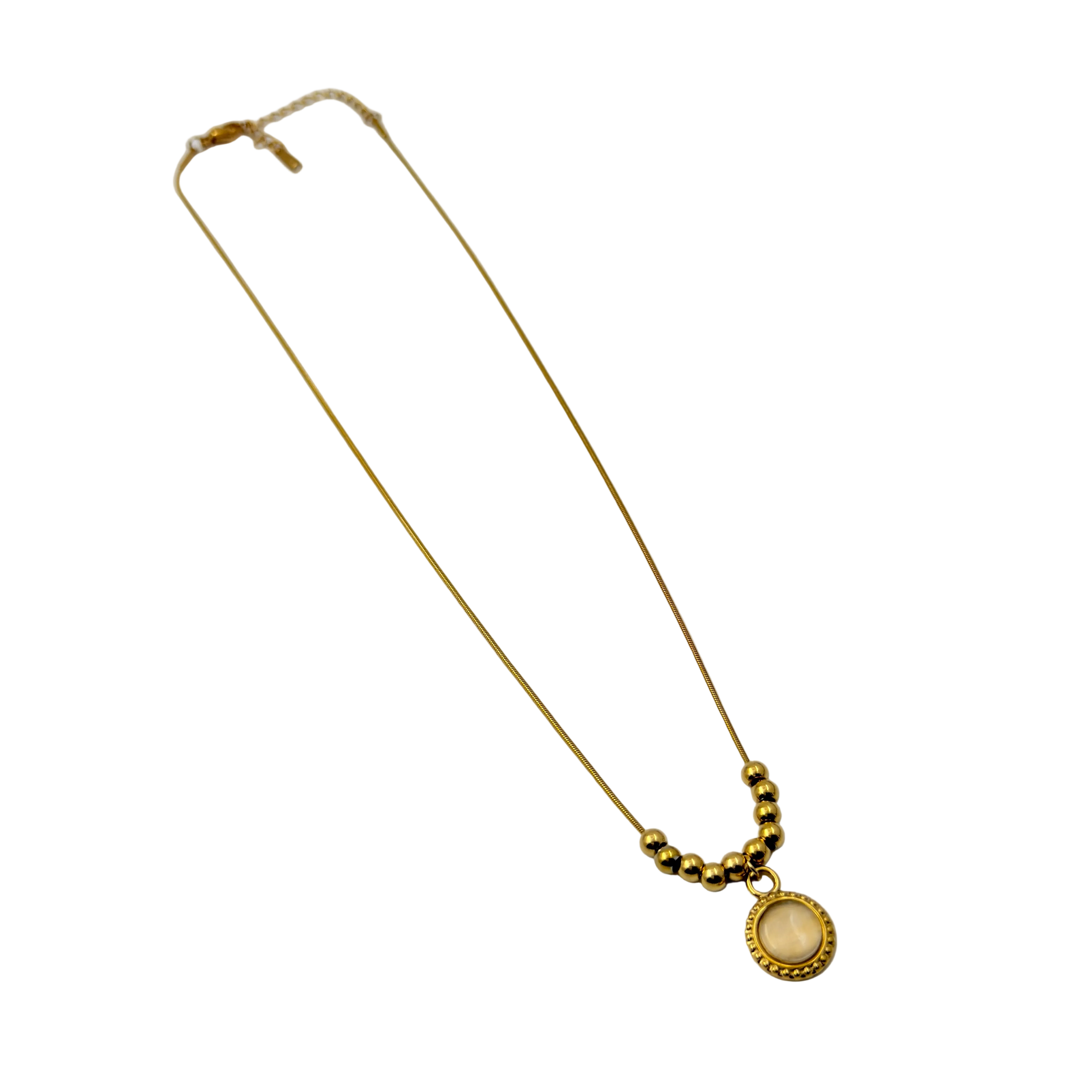 Golden Halo Bead Necklace