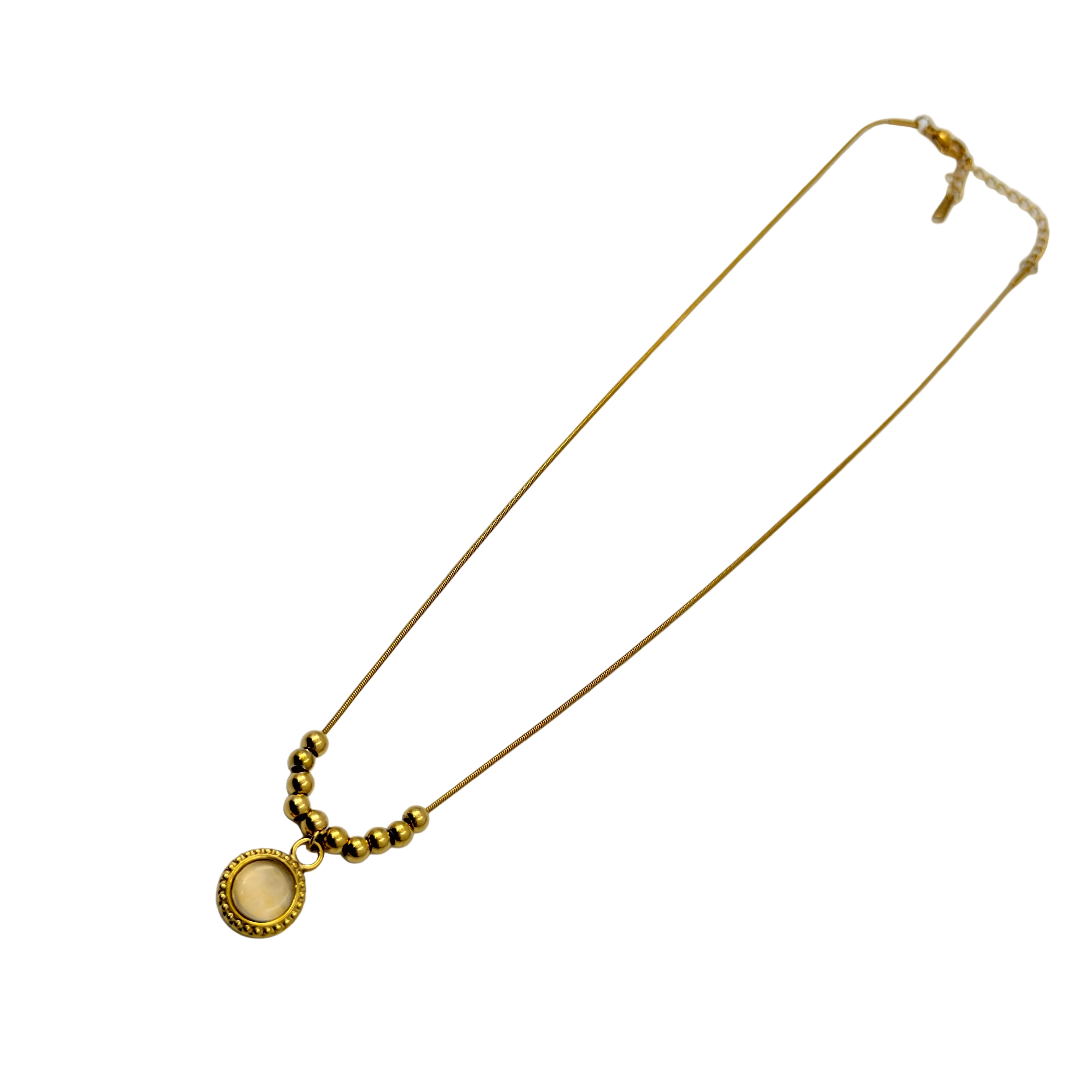 Golden Halo Bead Necklace