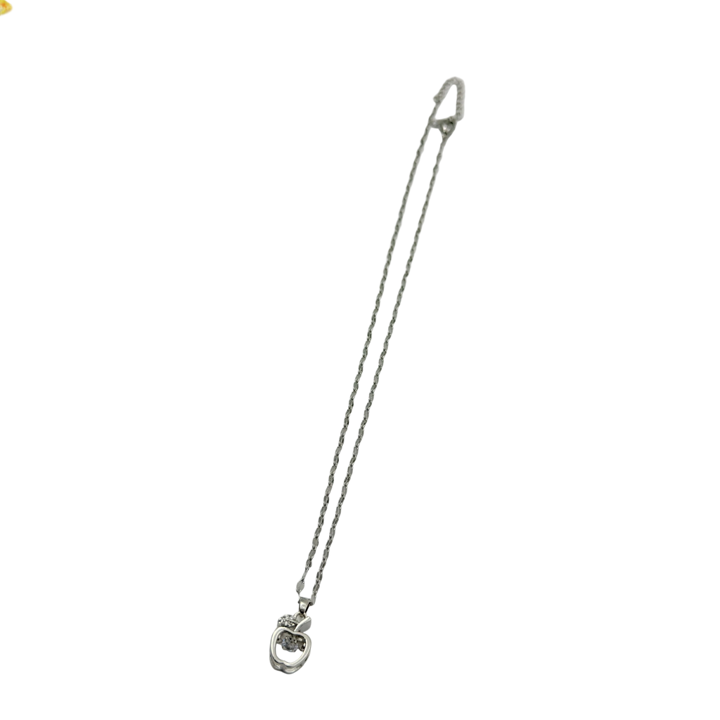 Crystal Apple Charm Necklace