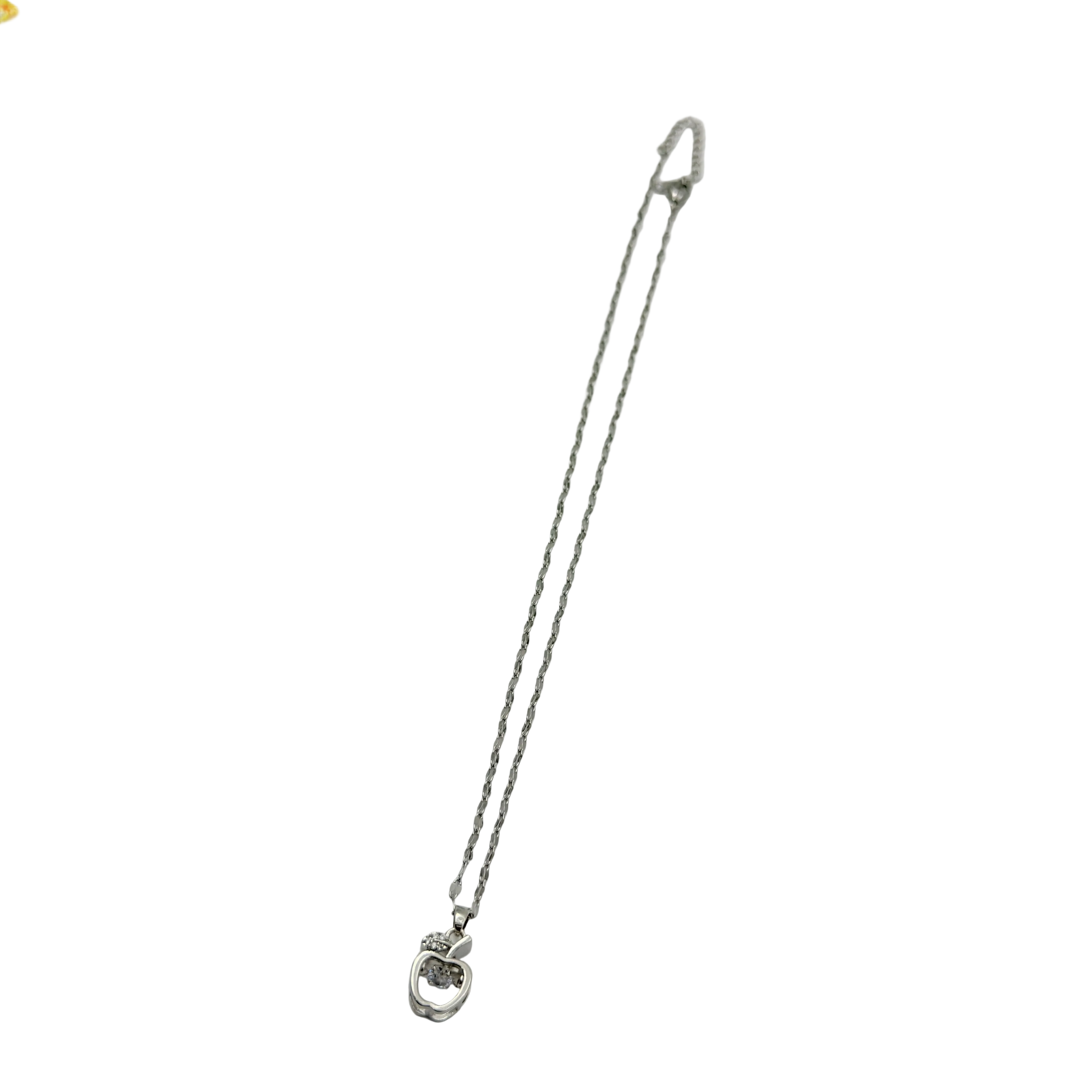 Crystal Apple Charm Necklace