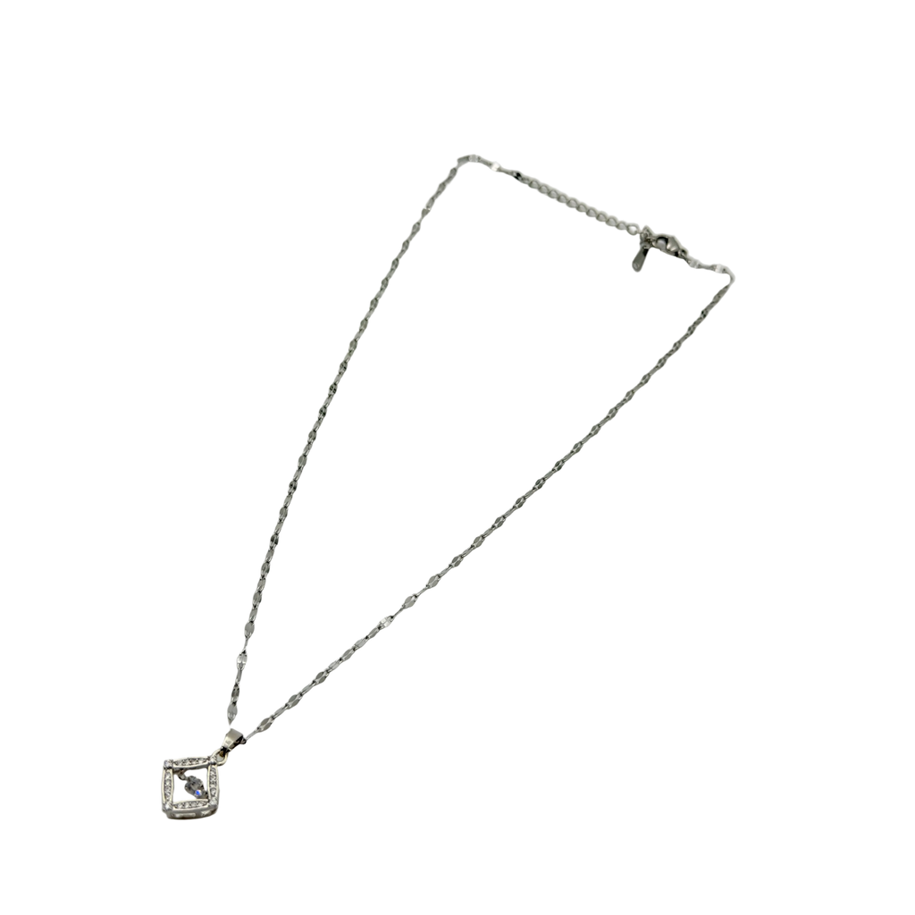 Luna Frame Crystal Necklace