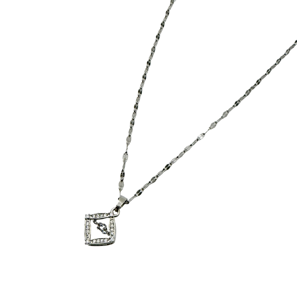 Luna Frame Crystal Necklace