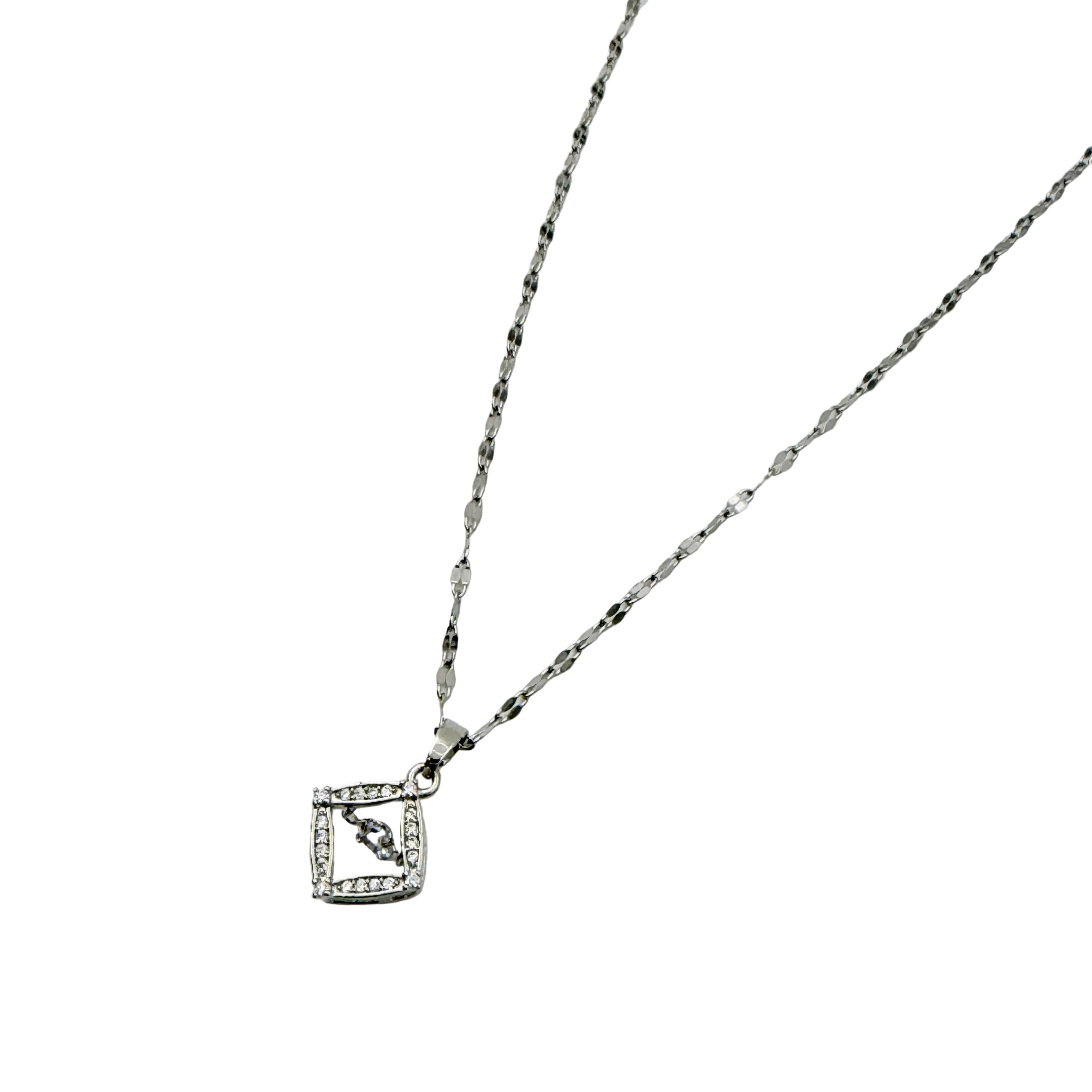 Luna Frame Crystal Necklace