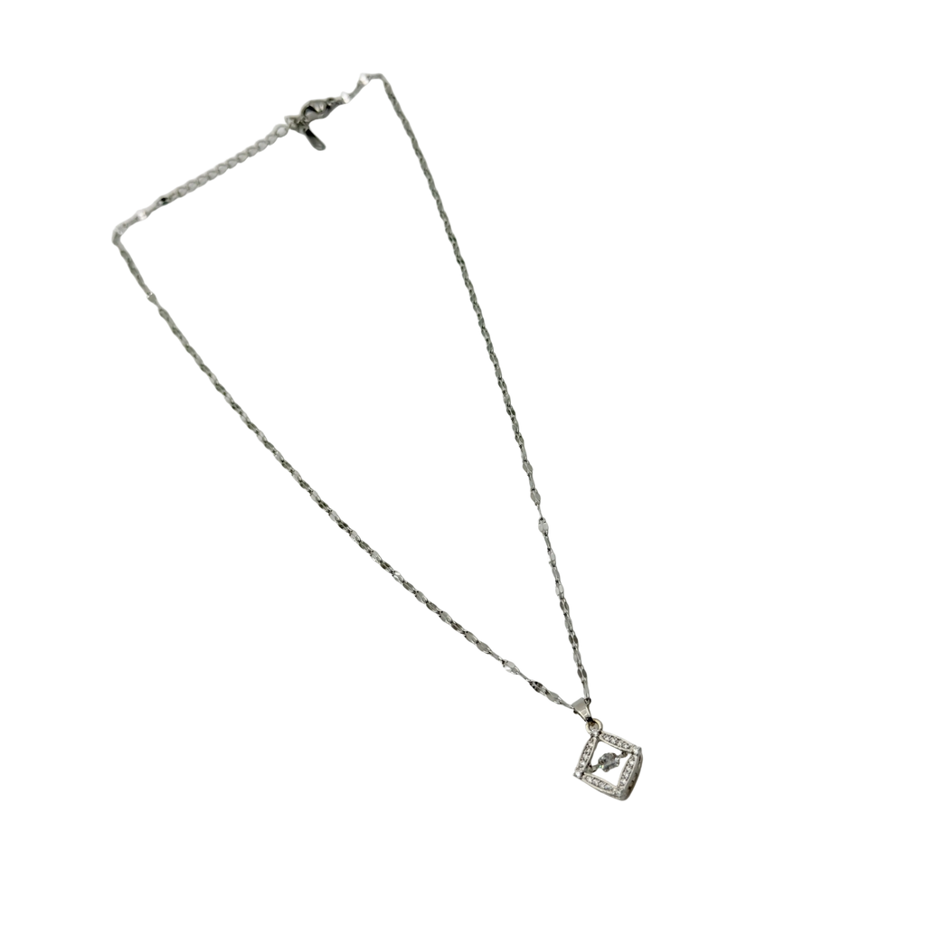 Luna Frame Crystal Necklace