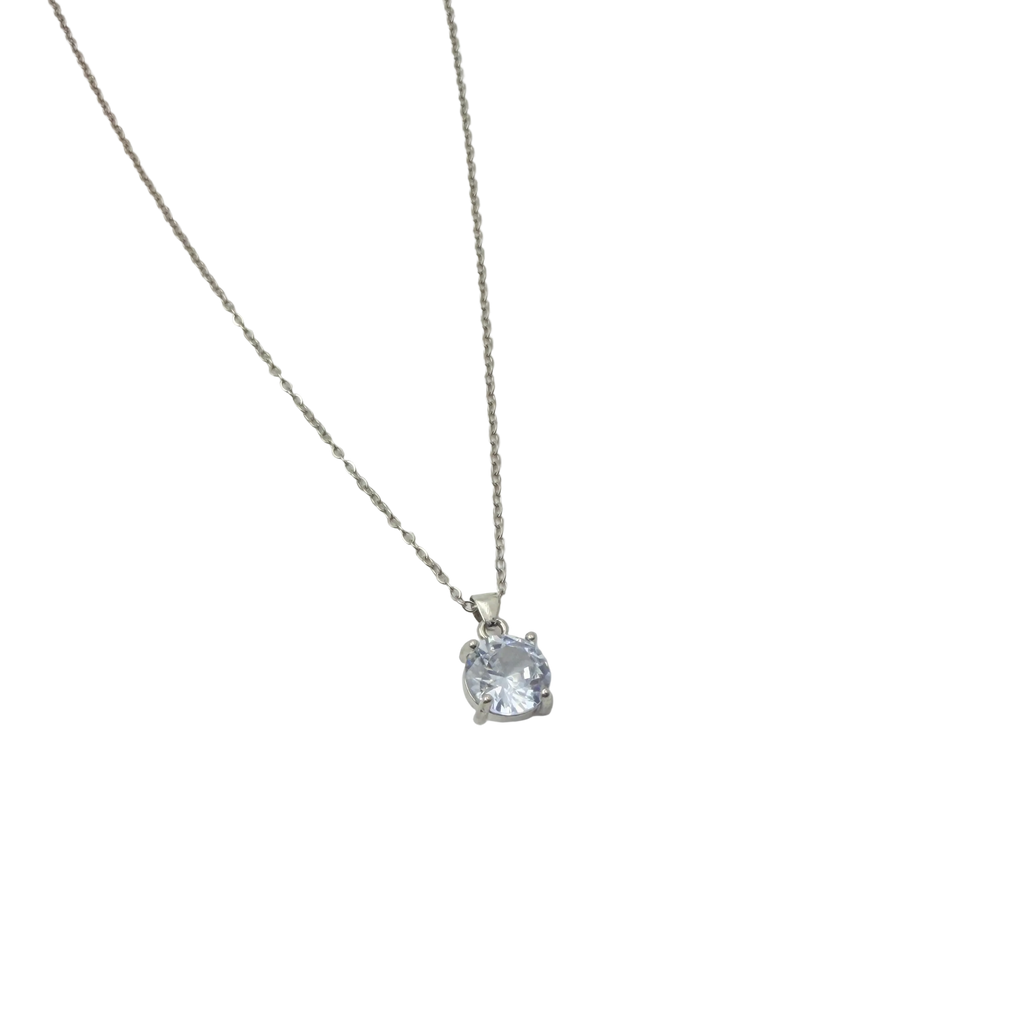 Classic Solitaire Crystal Necklace