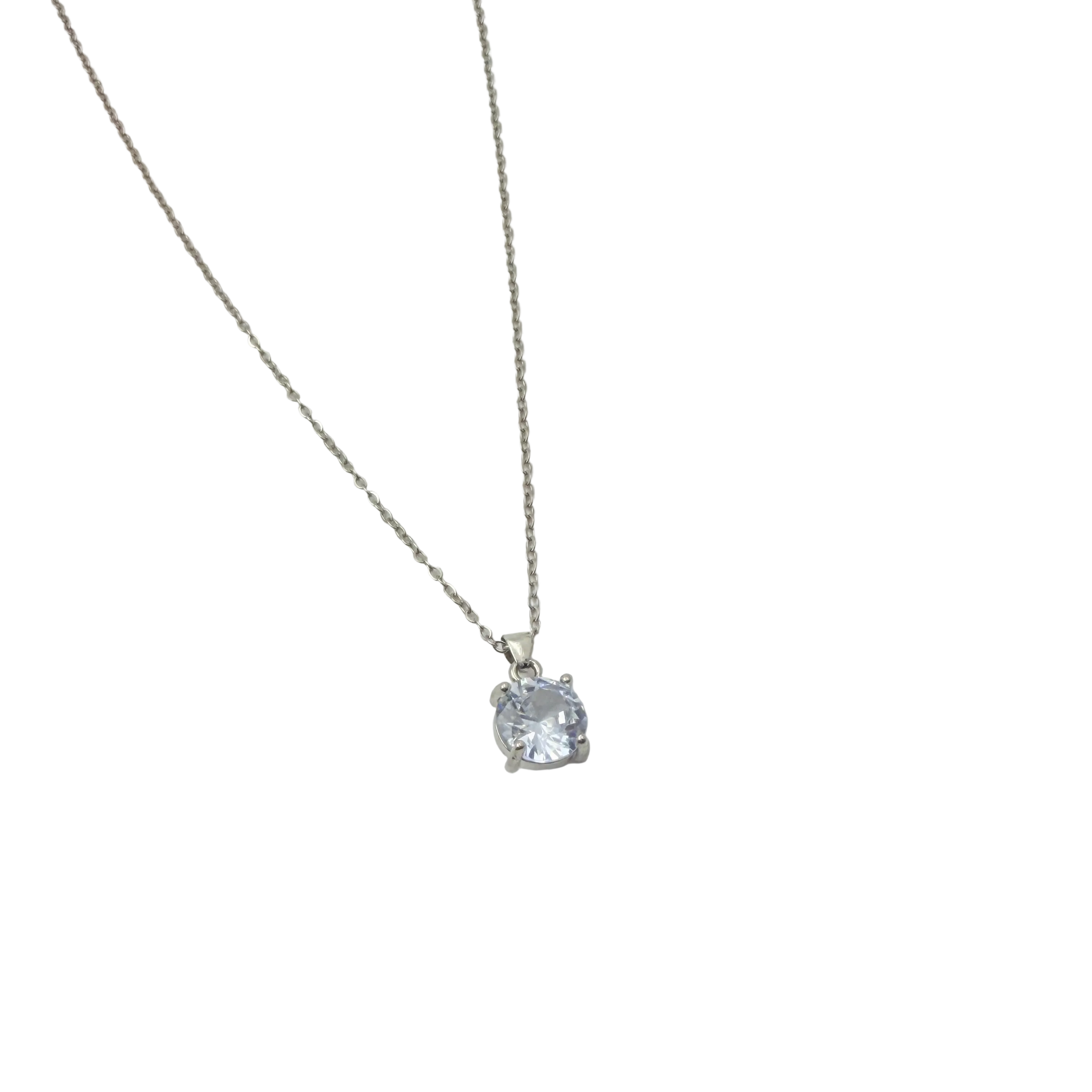 Classic Solitaire Crystal Necklace