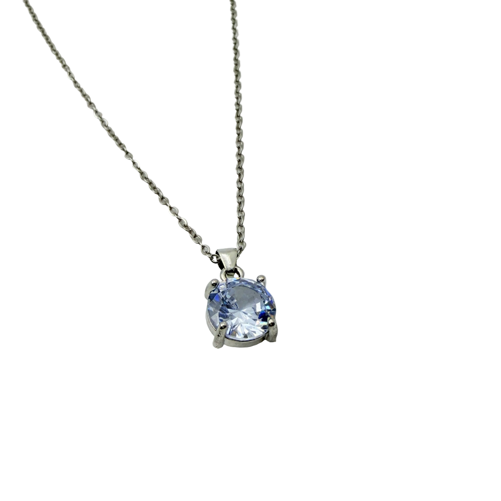 Classic Solitaire Crystal Necklace