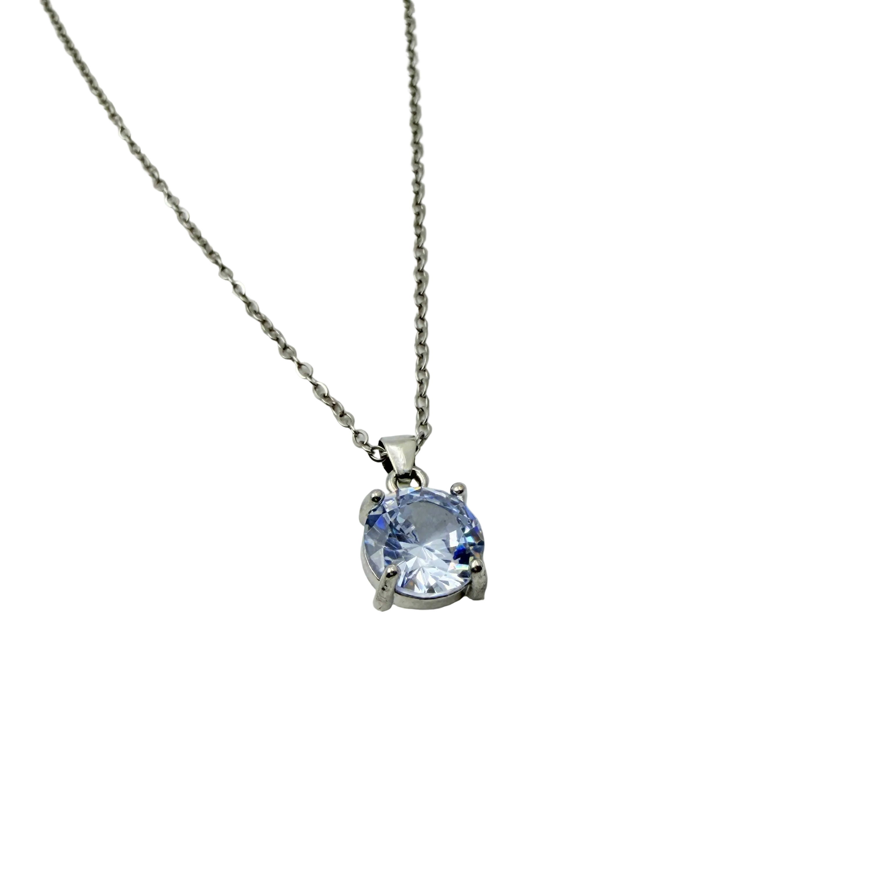Classic Solitaire Crystal Necklace