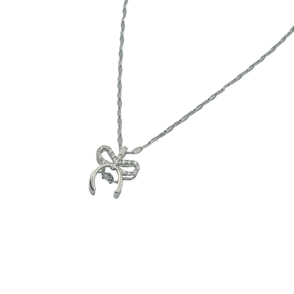 Celeste Bow Charm Necklace
