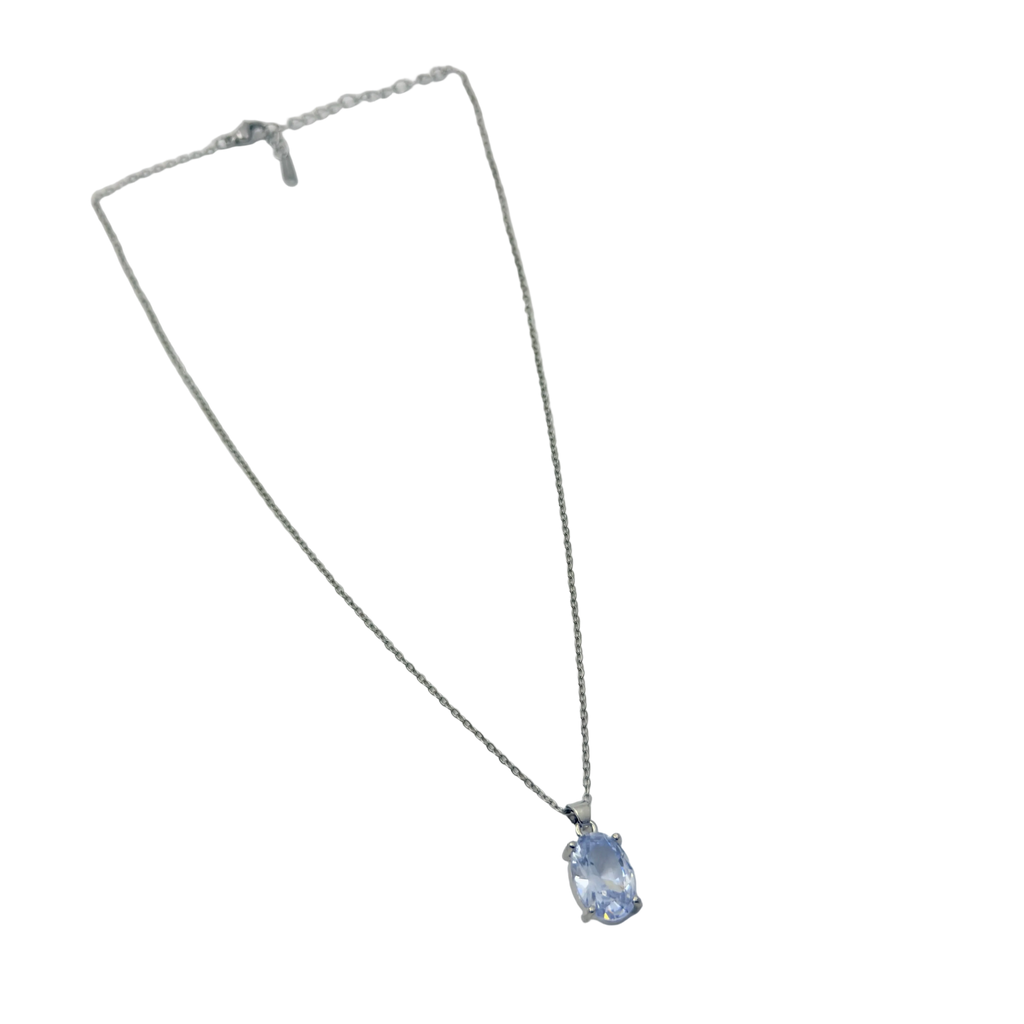 Aurora Oval Solitaire Necklace